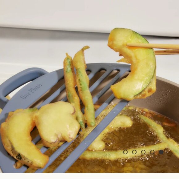 new Our Place Ceramic Nonstick Always Pan w/ O.P. Fry Deck, ltd. color "Indigo" - Picture 6 of 7